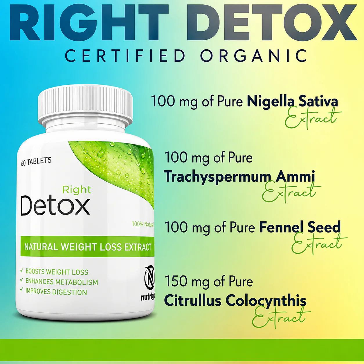 Right Detox | Its 100% Organic And Plant-Based Natural | Daily Detox & Premium Herbal WellnessWellness